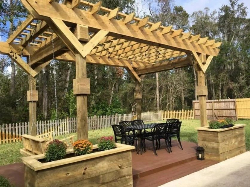 Cedar privacy fence along a property line